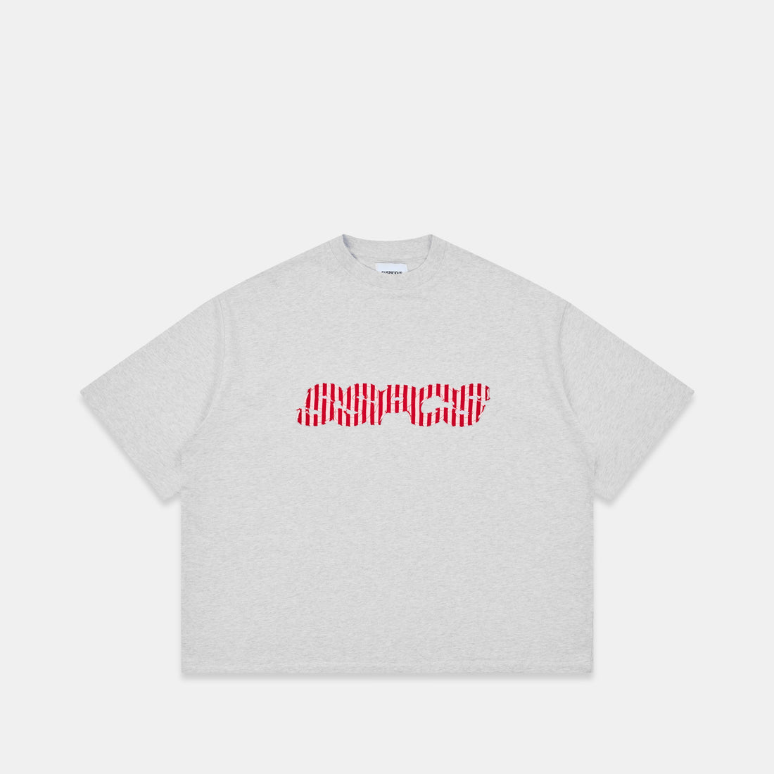 Summer Stripes / Red Striped SSPCS Applique Tee - Ash