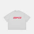 Summer Stripes / Red Striped SSPCS Applique Tee - Ash