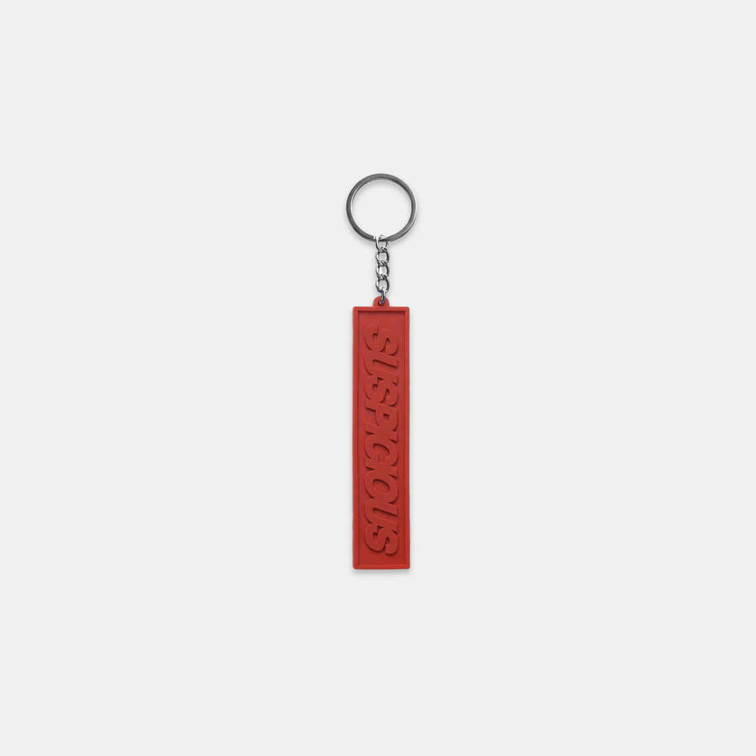 PL / Slanted Rubber Keychain - Red
