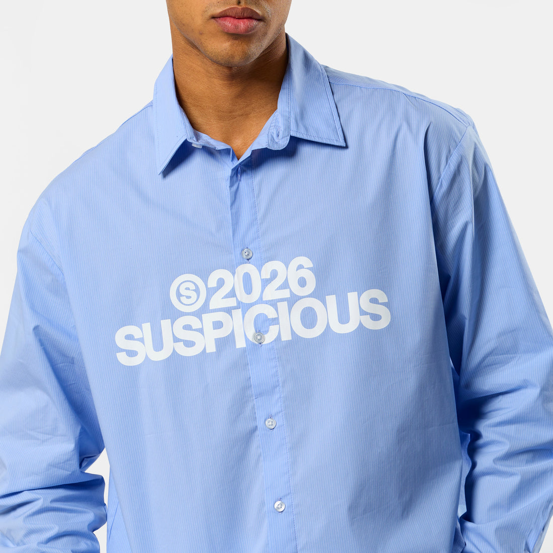 Spring 1 / S2026 Striped Longsleeve Shirt - Light Blue