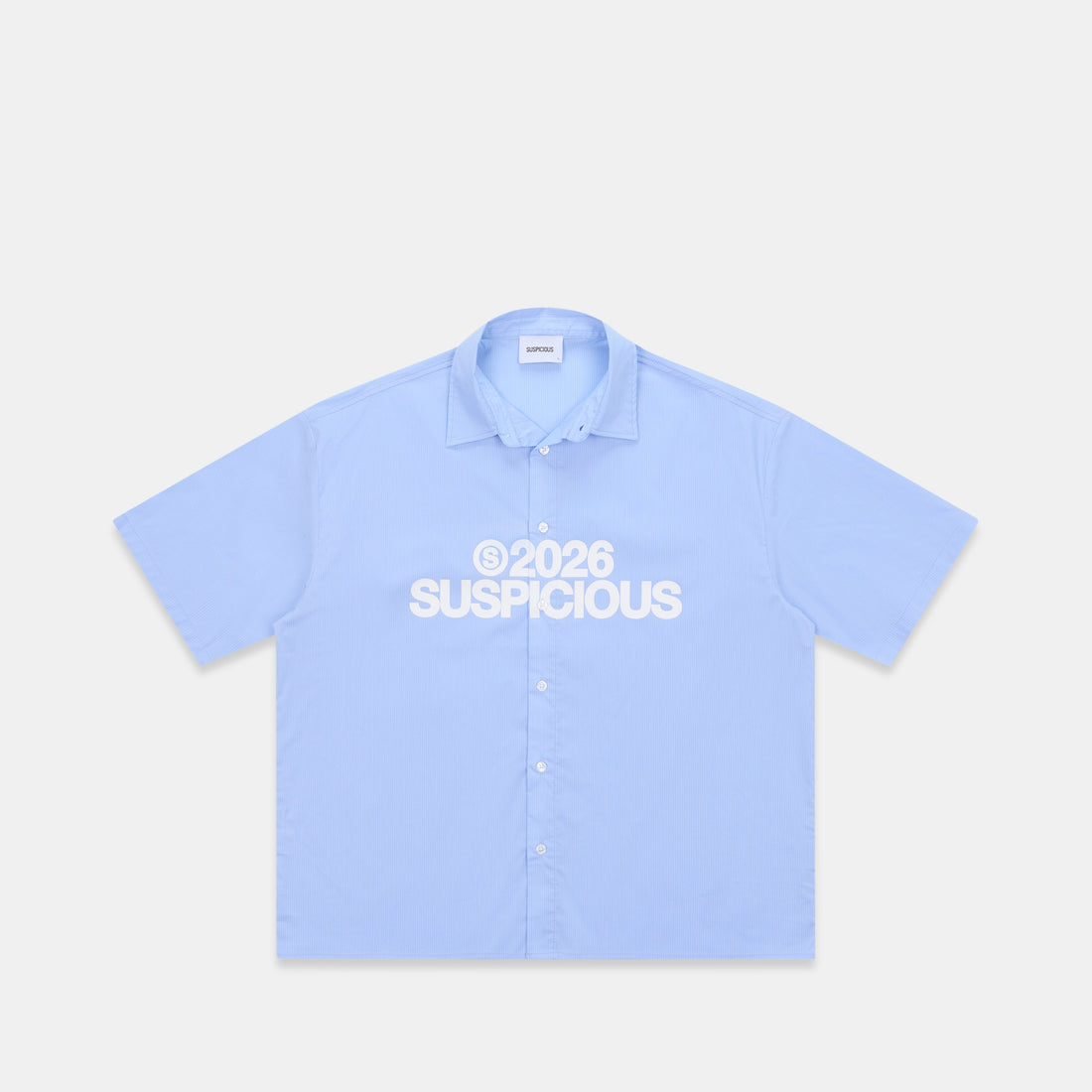 Spring 1 / S2026 Striped Shortsleeve Shirt - Light Blue