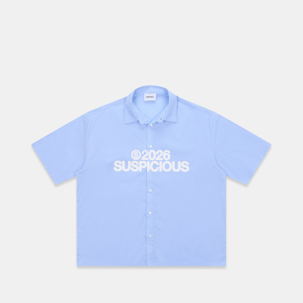 Spring 1 / S2026 Striped Shortsleeve Shirt - Light Blue