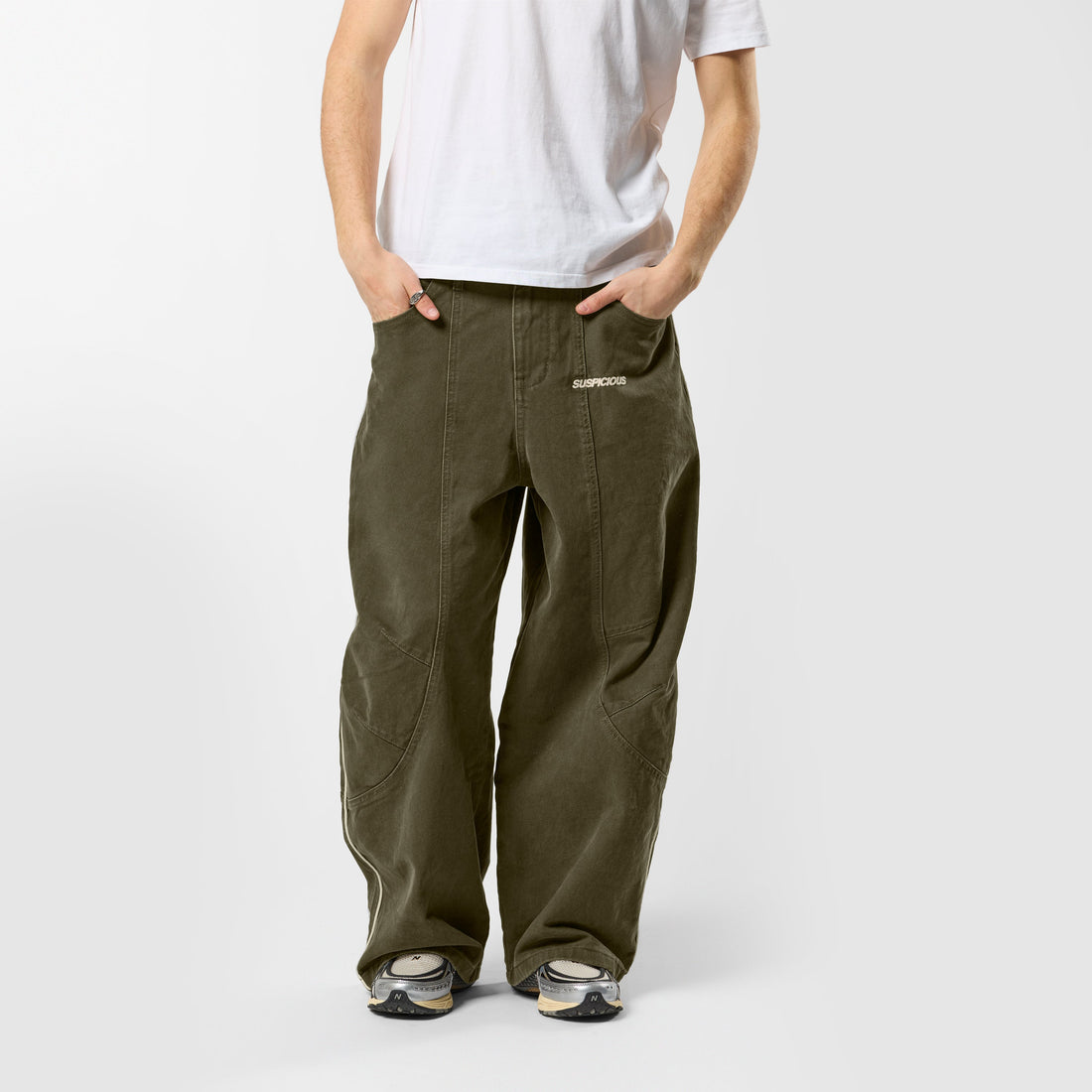 Off Season / S Club Big Barrel Jeans - Dusty Green