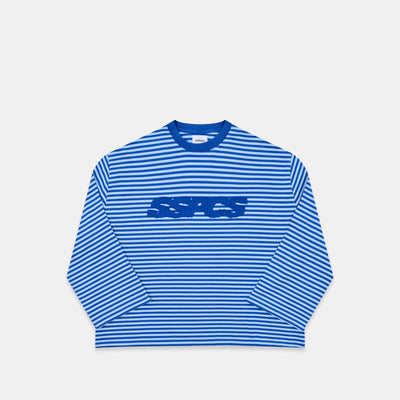 Summer Stripes / SSPCS Applique Striped Longsleeve - Blue