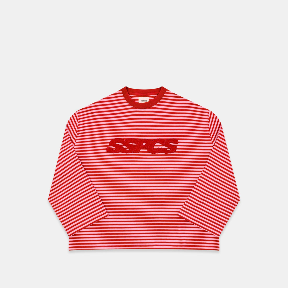 Summer Stripes / SSPCS Applique Striped Longsleeve - Red
