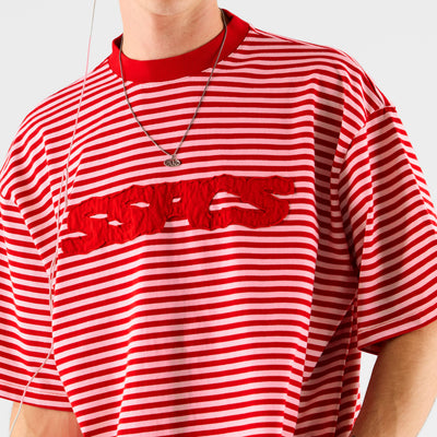 Summer Stripes / SSPCS Applique Striped Tee - Red