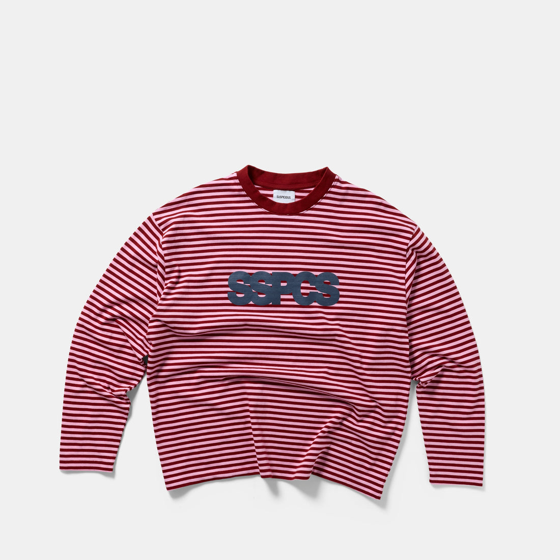 End Of Summer / SSPCS Striped Longsleeve - Dusty Pink & Red
