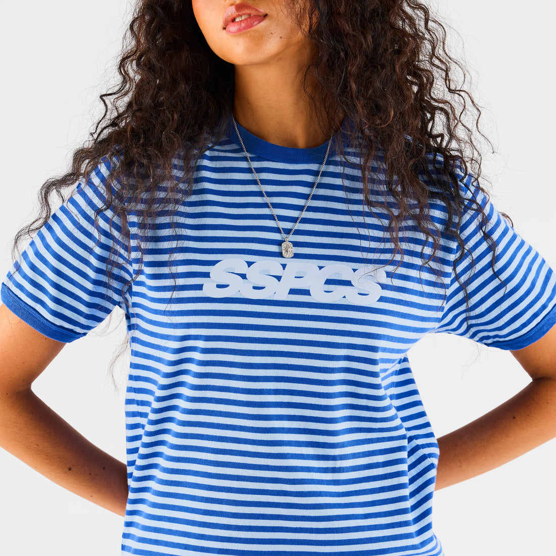 Summer Stripes / SSPCS Striped Ringer Tee - Blue
