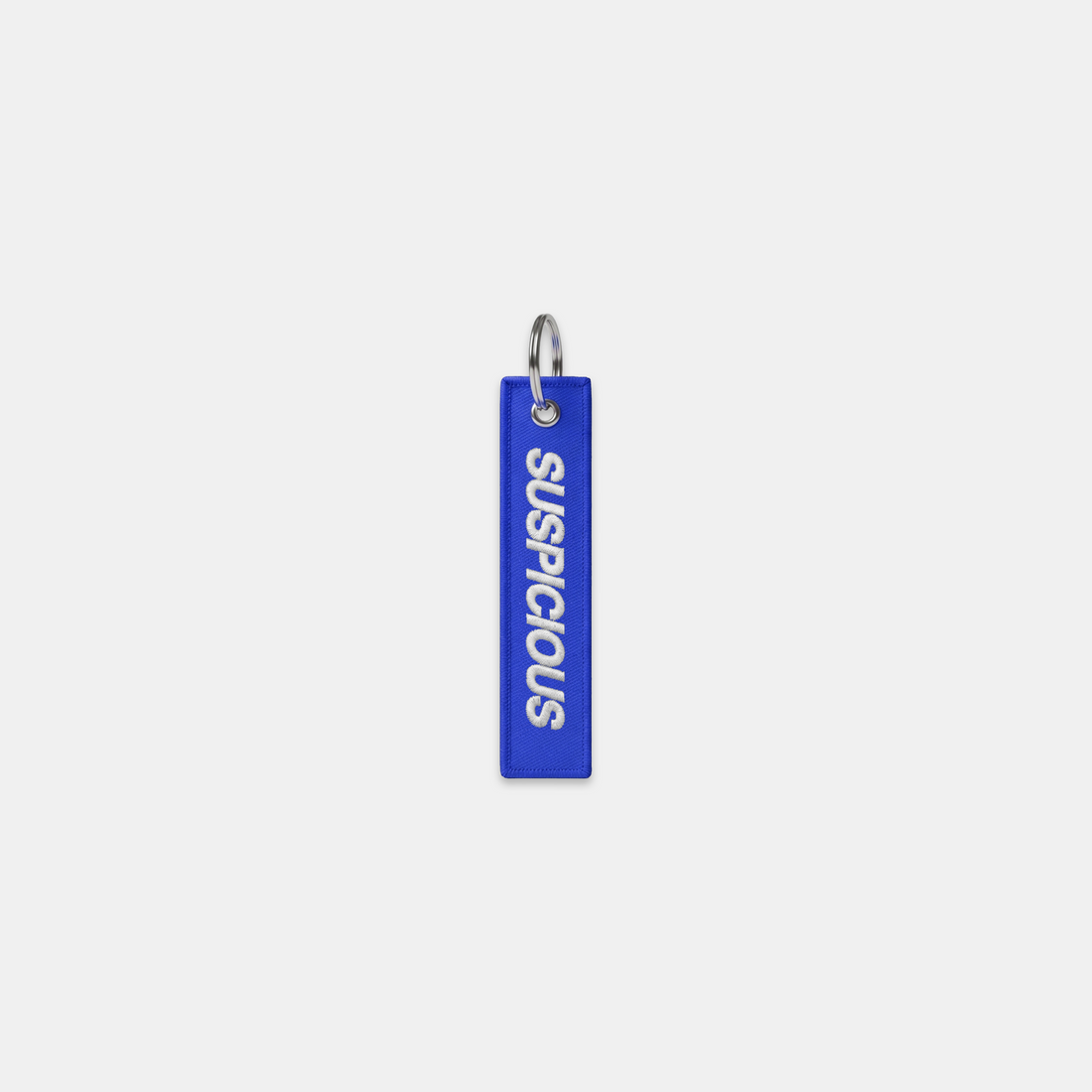 PL / Suspicious Embroidered Keychain - Big Blue