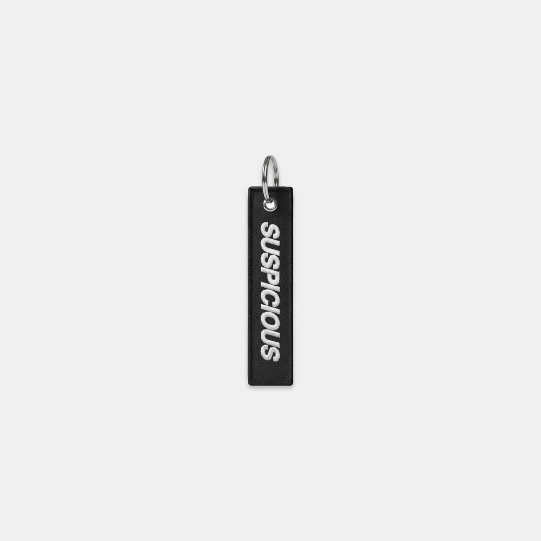 PL / Suspicious Embroidered Keychain - Black