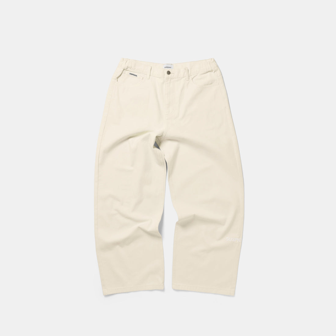 Summer Breeze / Solid Baggy Jeans - Egret