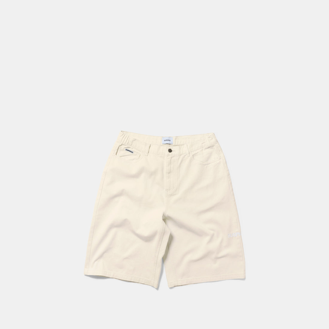 Summer Breeze / Solid Jeans Shorts - Egret