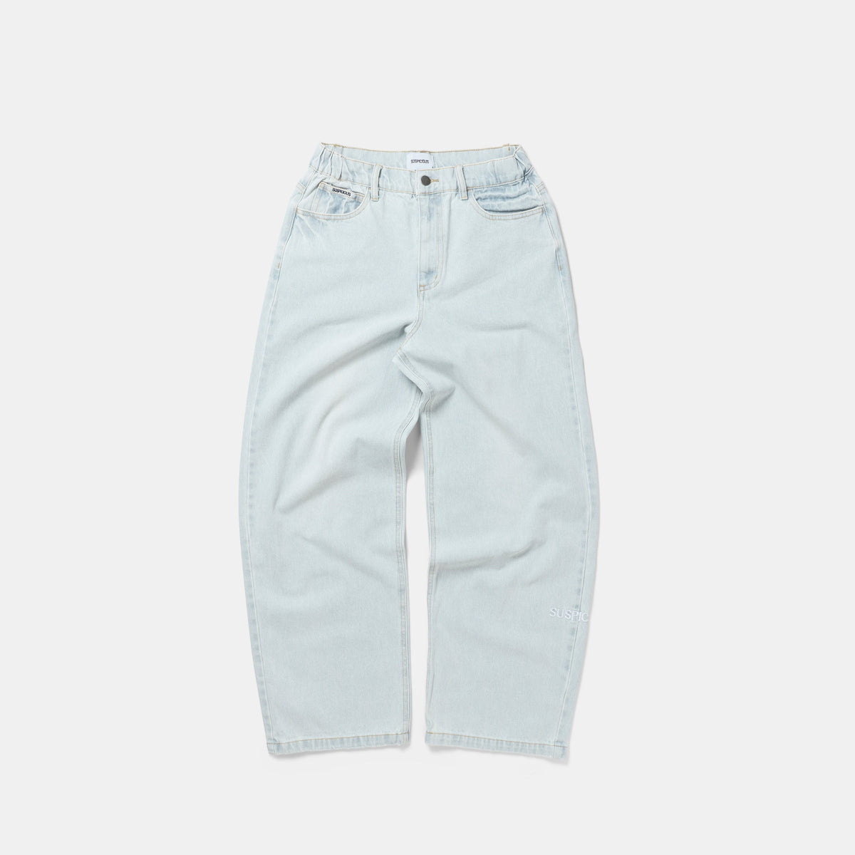 Summer Breeze / Solid W Baggy Jeans - Bleached