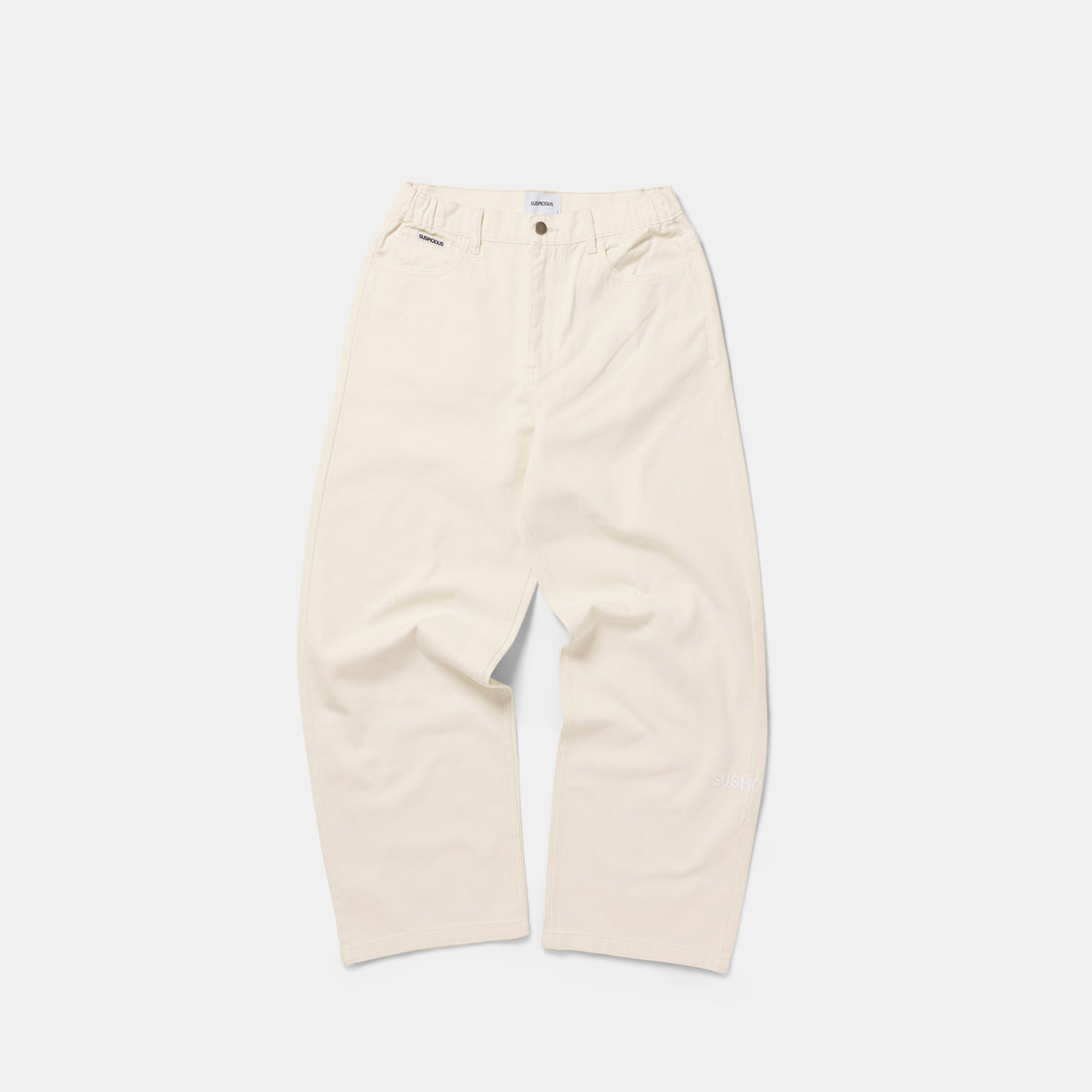 Summer Breeze / Solid W Baggy Jeans - Egret