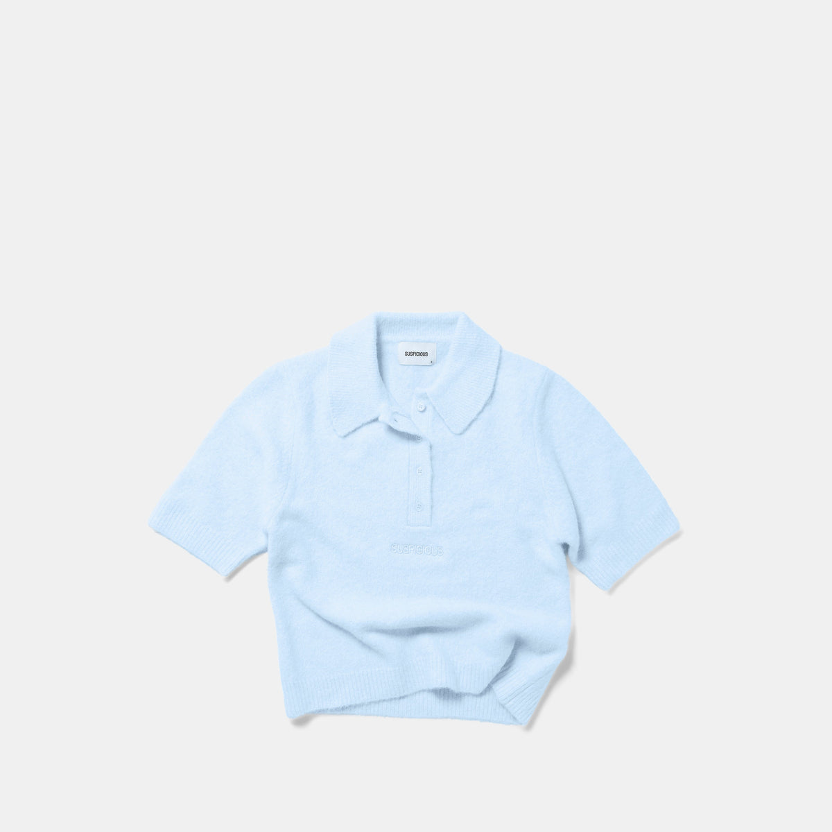 Summer Breeze / Solid W Knit Polo - Celestial