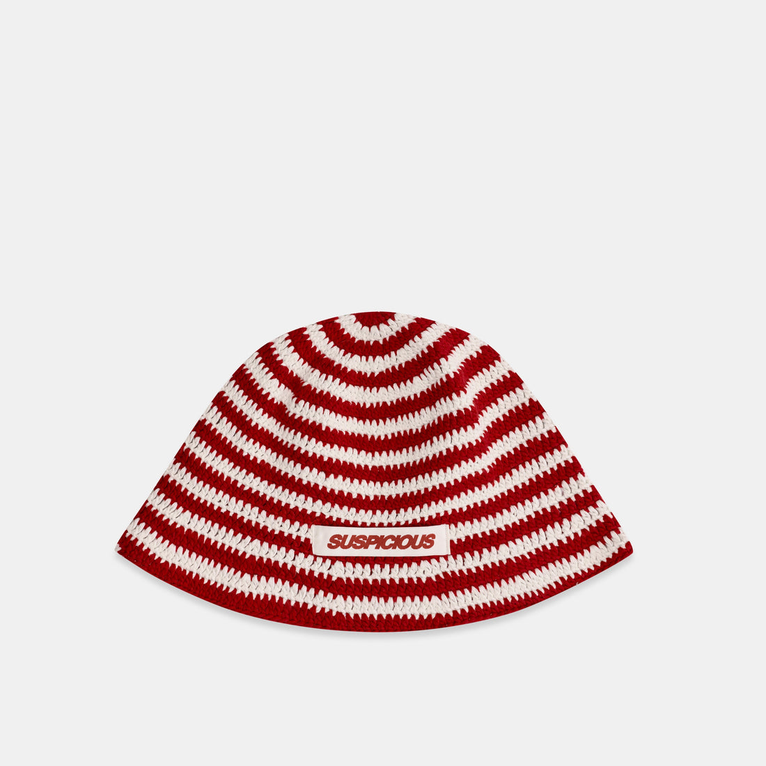 Boat / Spiral Crochet Hat - Red