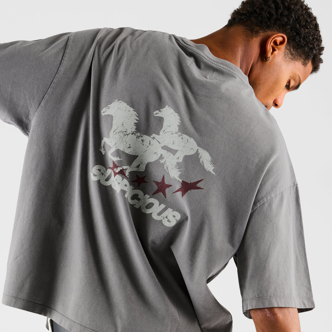 Suspicious Cowboys / Spirit Tee - Washed Charcoal