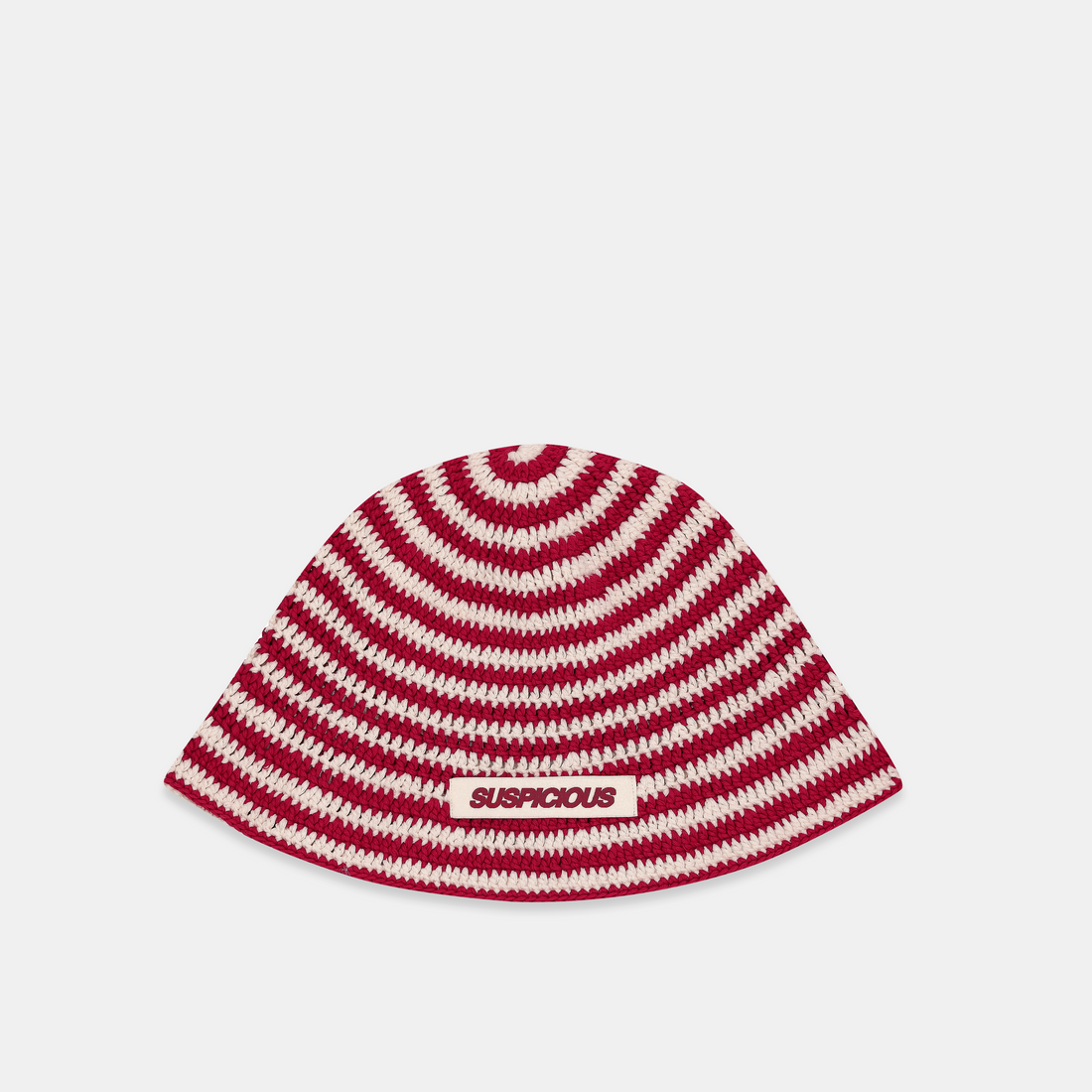 Spring / Spiral Crochet Hat - Red
