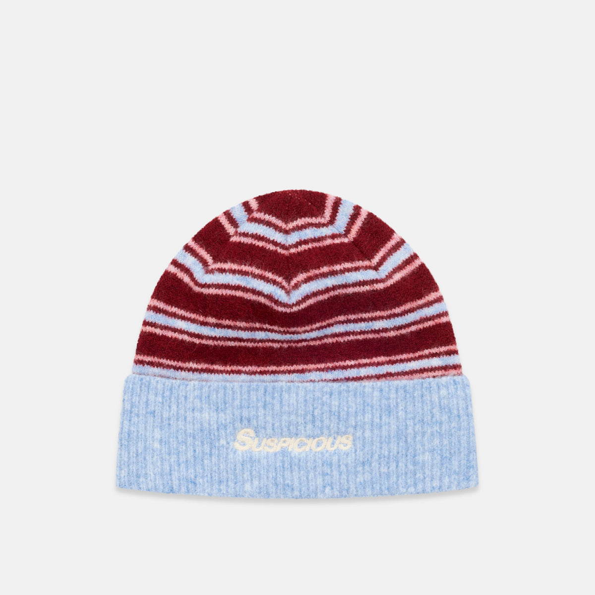 Winter3 / Striped Beanie - Red & Blue