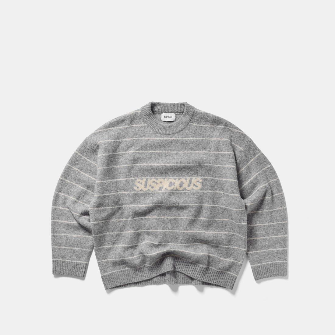Fall 1 / Striped Knitted Sweat - Heather Grey
