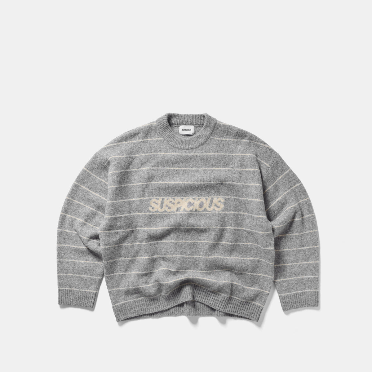 Fall 1 / Striped Knitted Sweat - Heather Grey