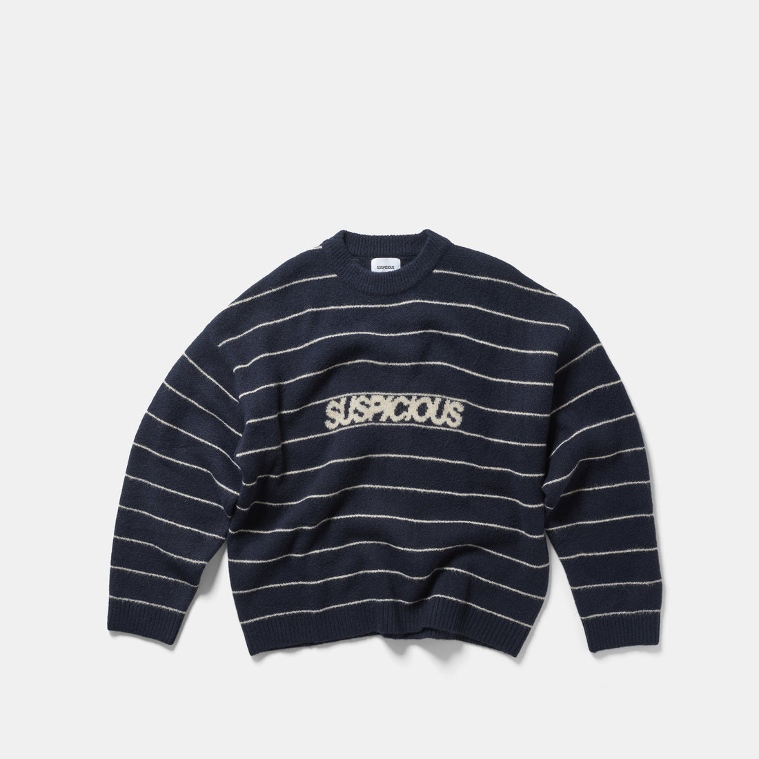 Fall 1 / Striped Knitted Sweat - Navy