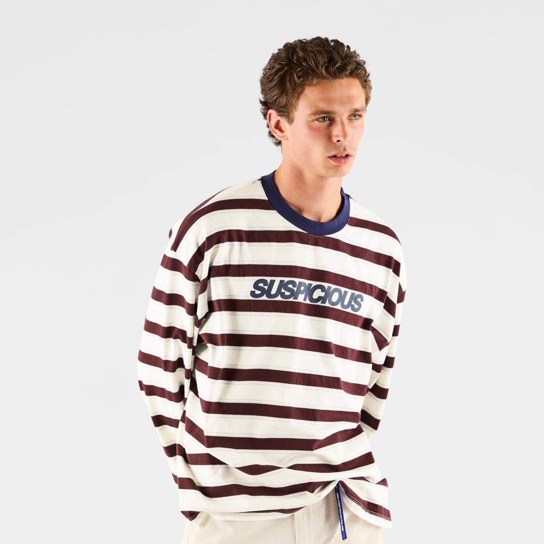 Winter1 / Striped Longsleeve - Natural & Red