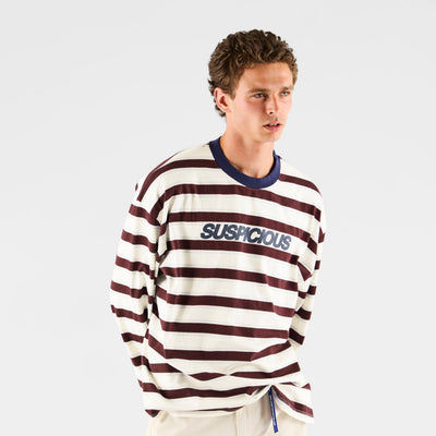 Winter1 / Striped Longsleeve - Natural & Red