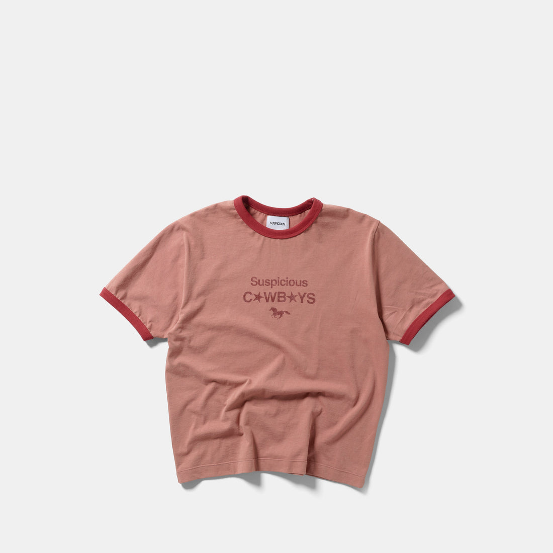 Suspicious Cowboys / Sus Cowboys Ringer Tee - Washed Red