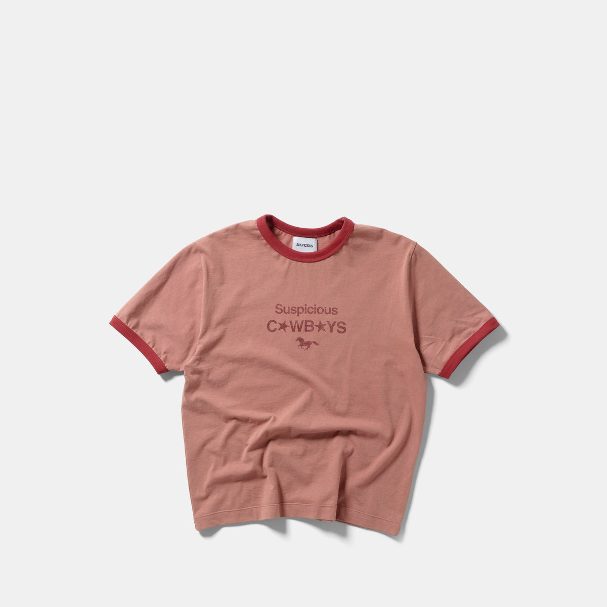 Suspicious Cowboys / Sus Cowboys Ringer Tee - Washed Red
