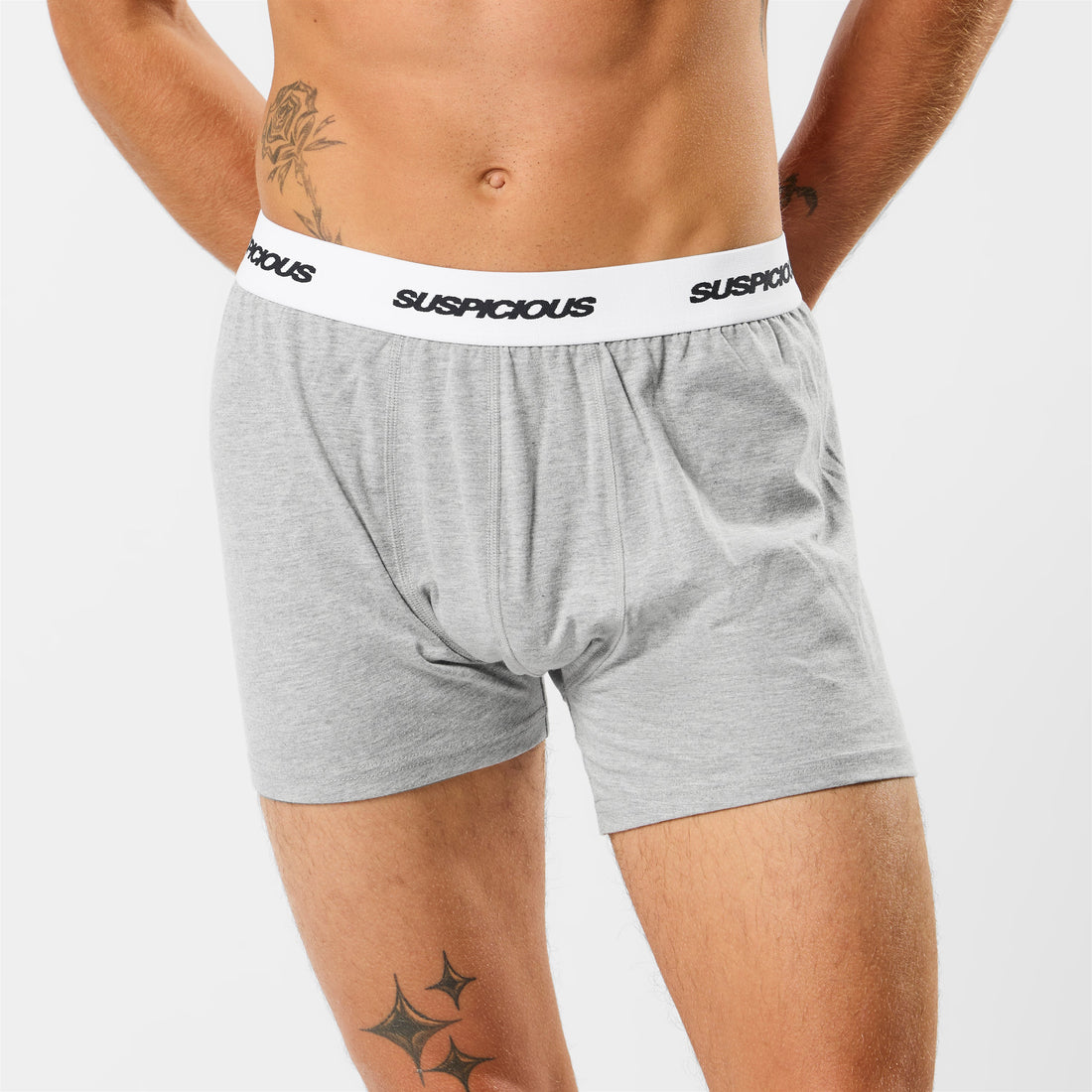 Polkaline / Suspicious Boxers - Neutral Heather