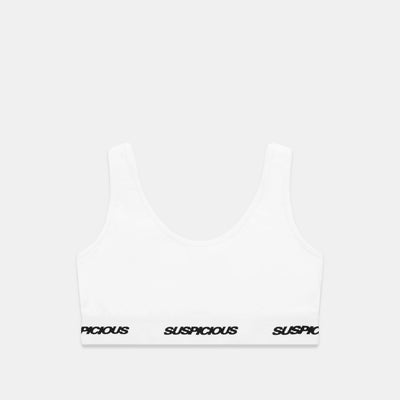 Polkaline / Suspicious Bralette - White