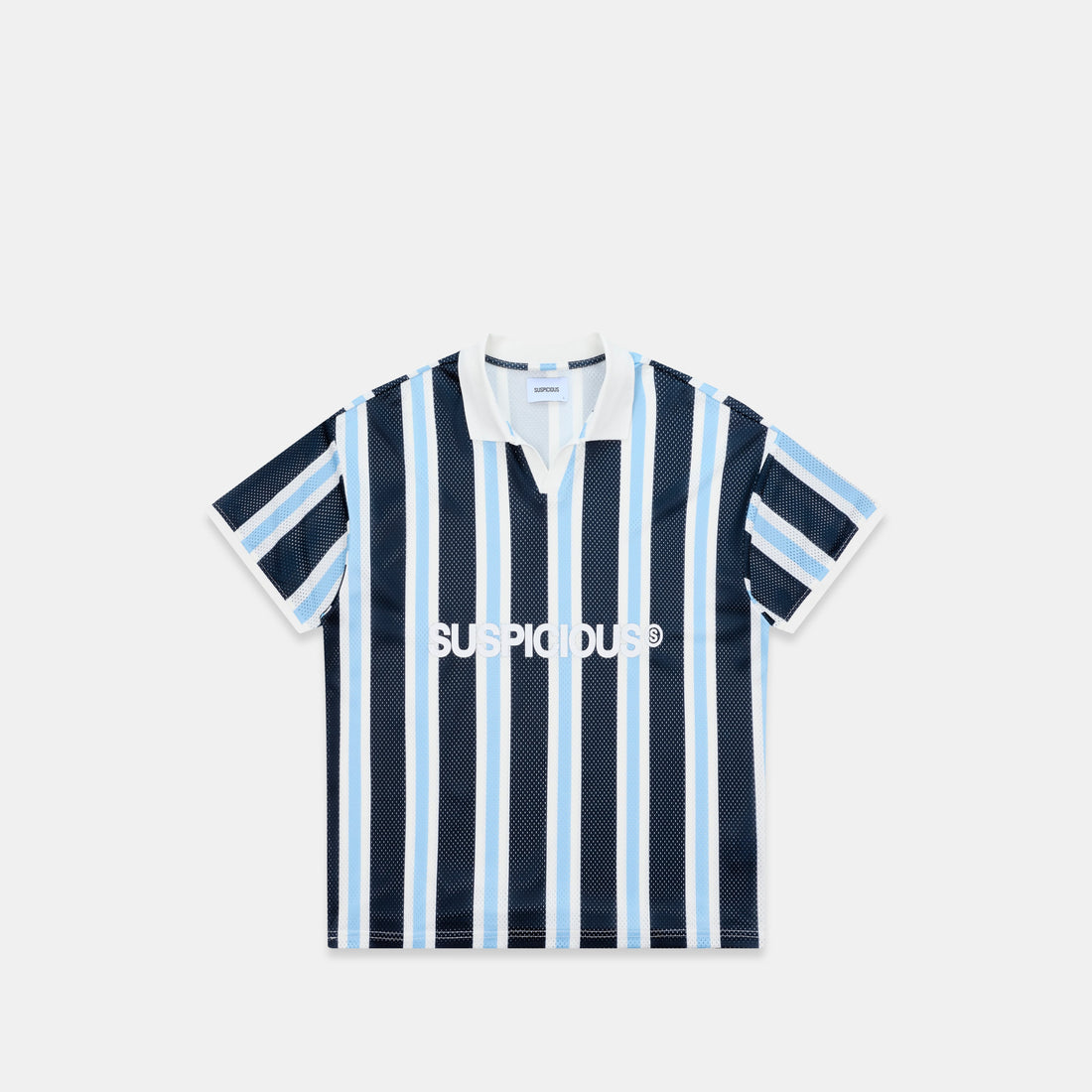 Spring 1 / Suspicious Mesh Football Top - Nightfall & Celestial Blue