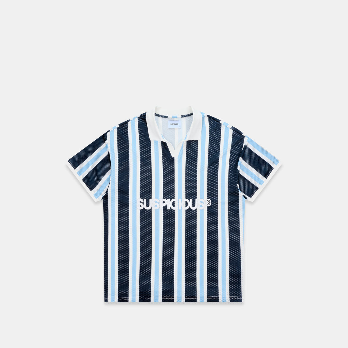 Spring 1 / Suspicious Mesh Football Top - Nightfall & Celestial Blue