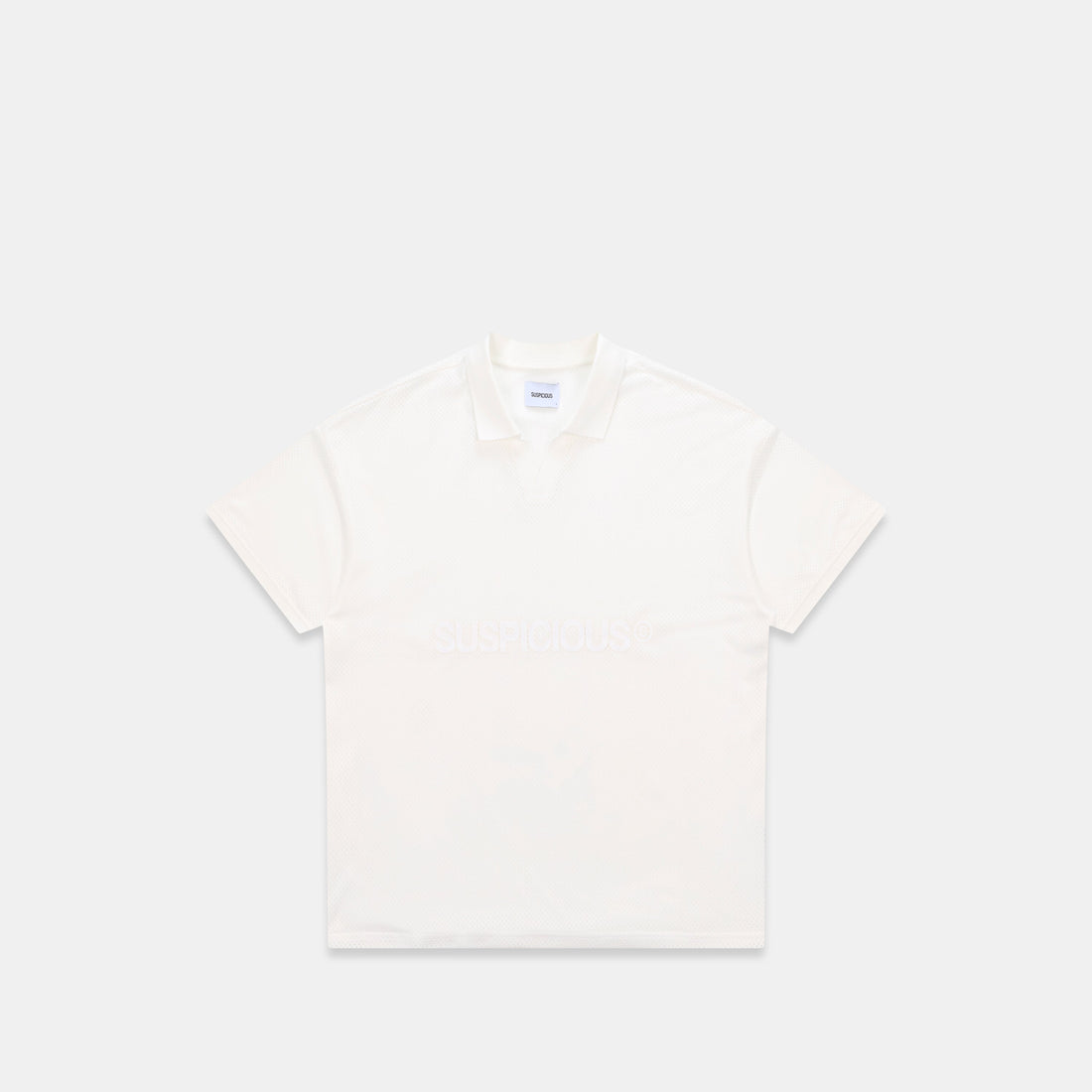 Spring 1 / Suspicious Mesh Football Top - White