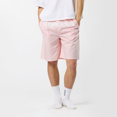 Spring 1 / Suspicious Striped Cotton Shorts - Pink