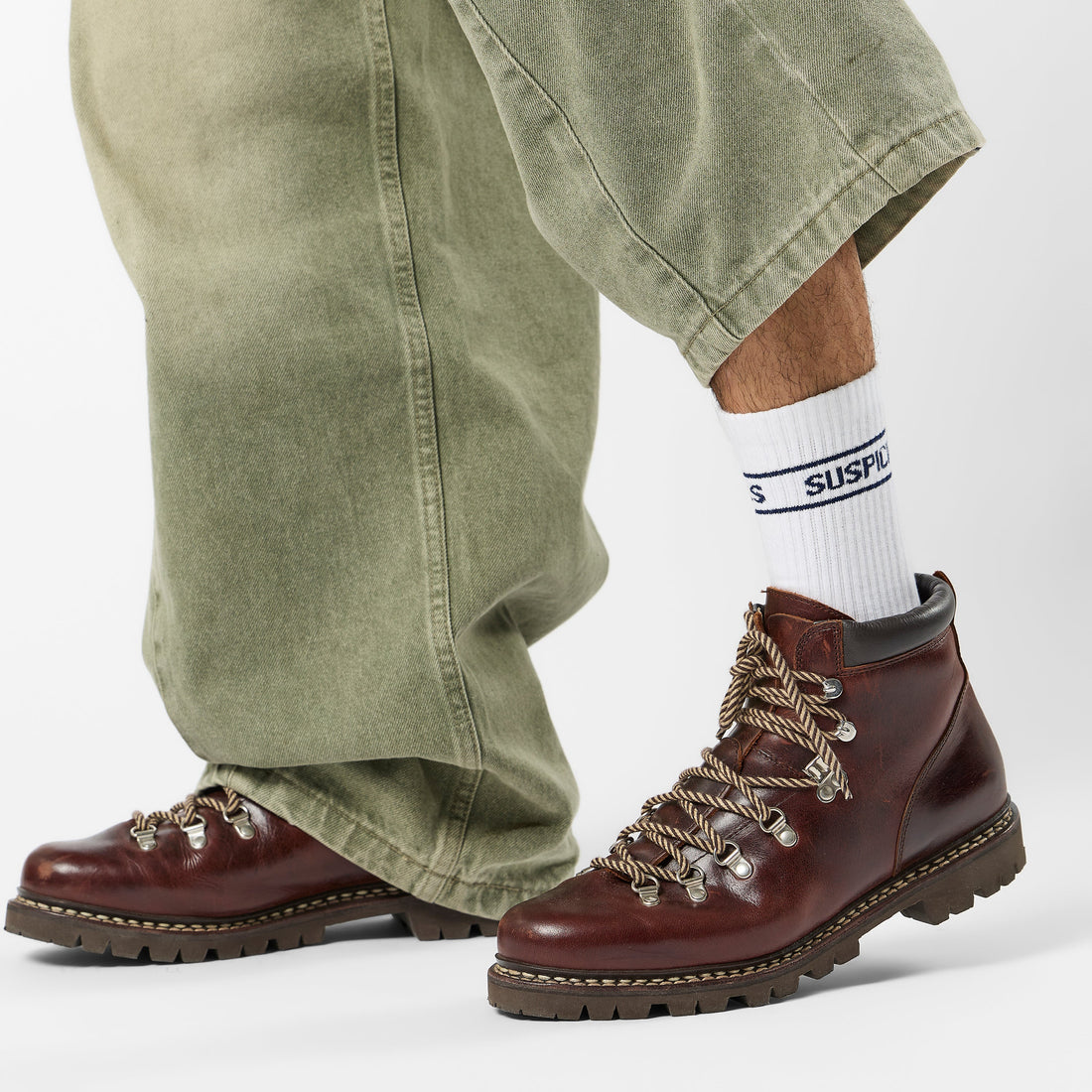 Winter1 / Striped Socks - White & Blue