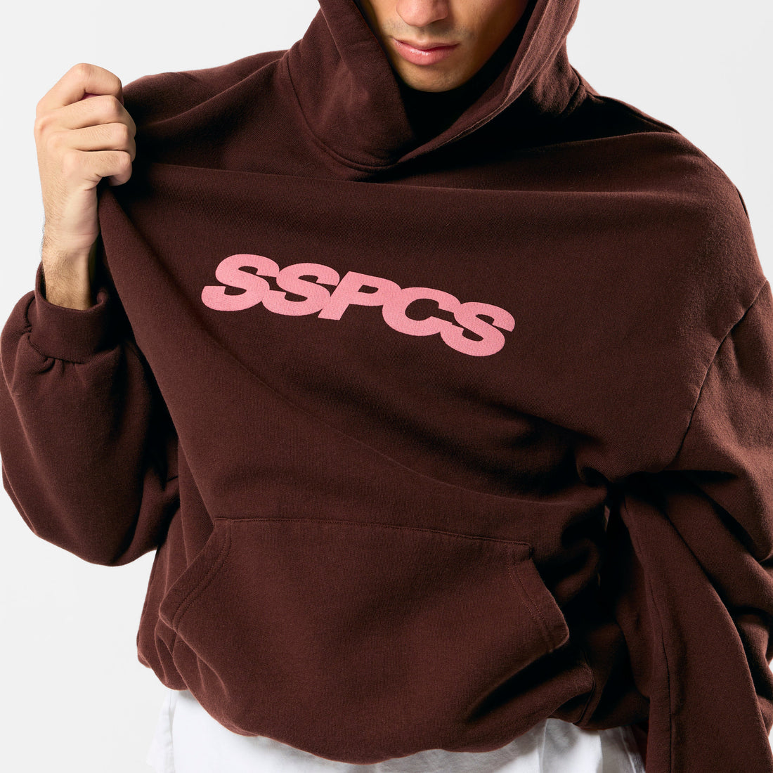 Camo / Track Hoodie - Burnt Mahogany