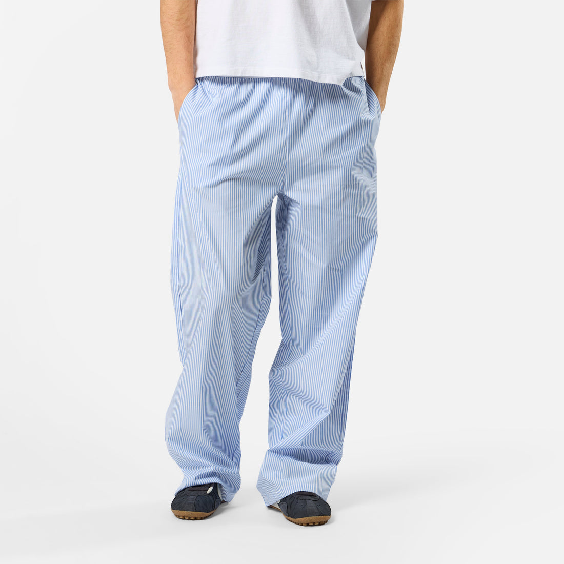 Spring 1 / Vertified Striped Cotton Pants - Blue