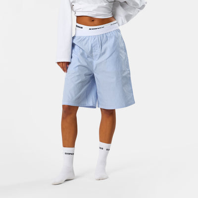 Spring 1 / Vertified Striped Cotton Shorts - Blue