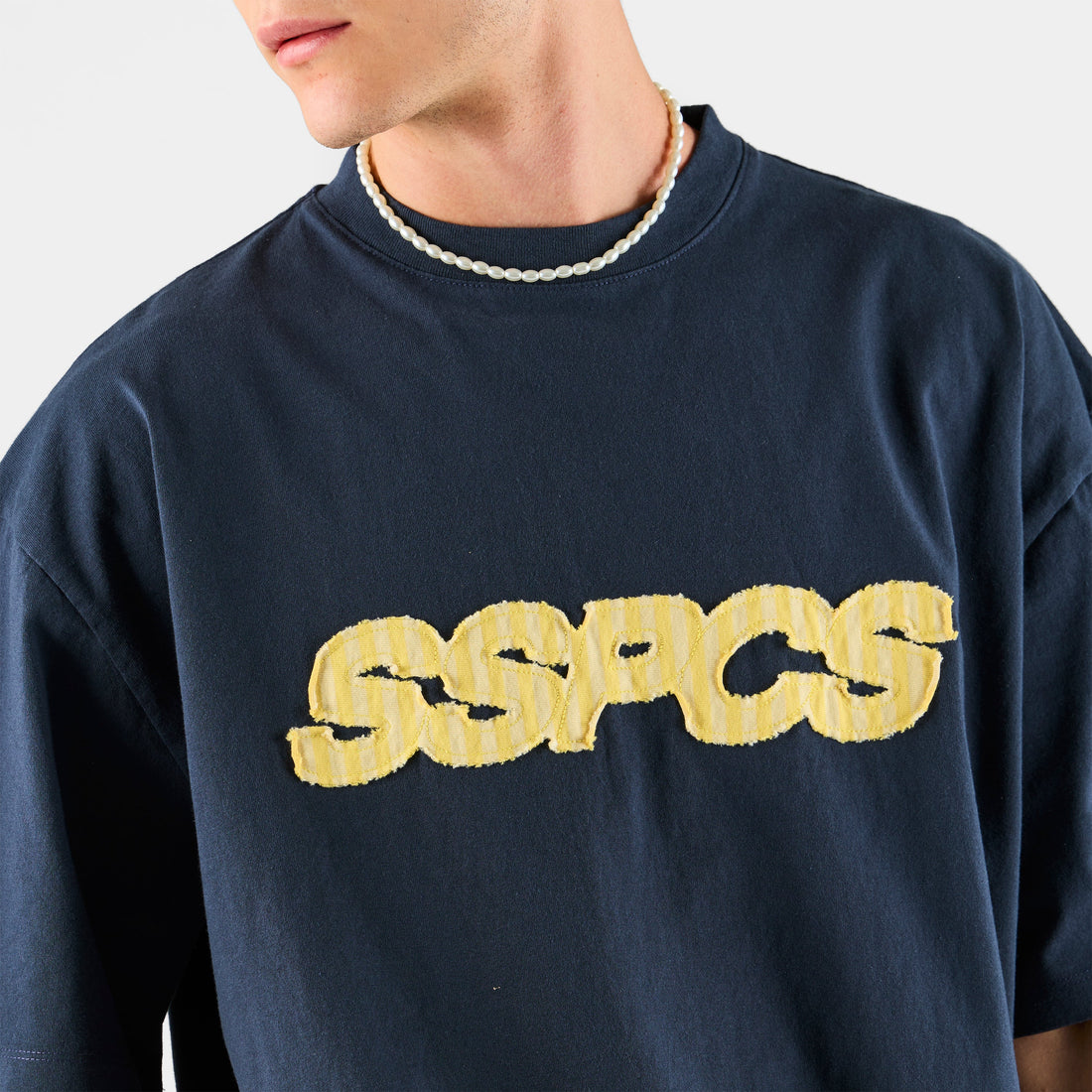 Summer Stripes / Yellow Striped SSPCS Applique Tee - Nightfall