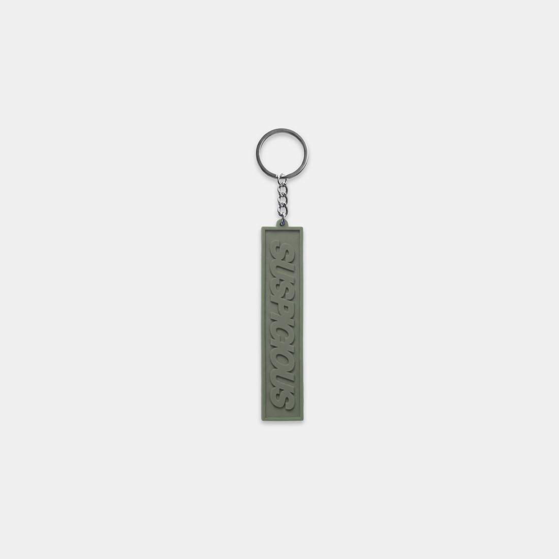 PL / Slanted Rubber Keychain - Sage