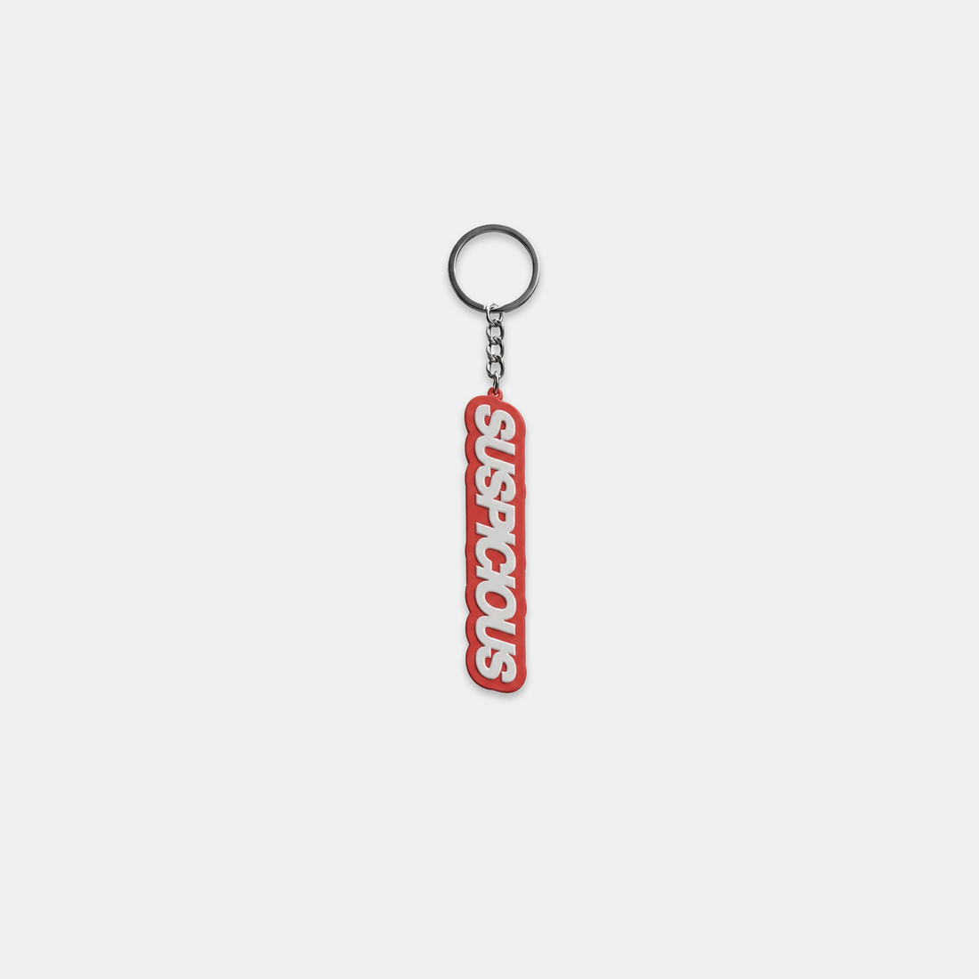 PL / Suspicious Rubber Keychain - Red